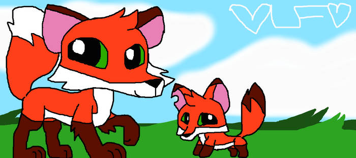 Cute Drawing of Foxes