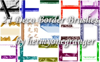 Deco Border Brushes Set 01