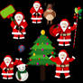CHRISTMAS SANTAS by SherryLauren