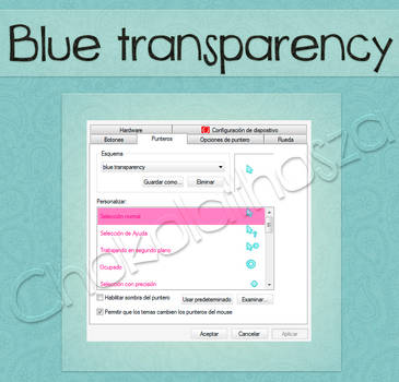 Cursor blue transparency