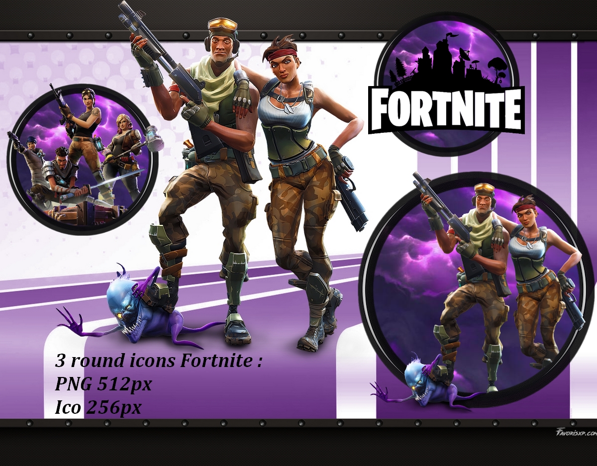 Fortnite round icons PNG ICO