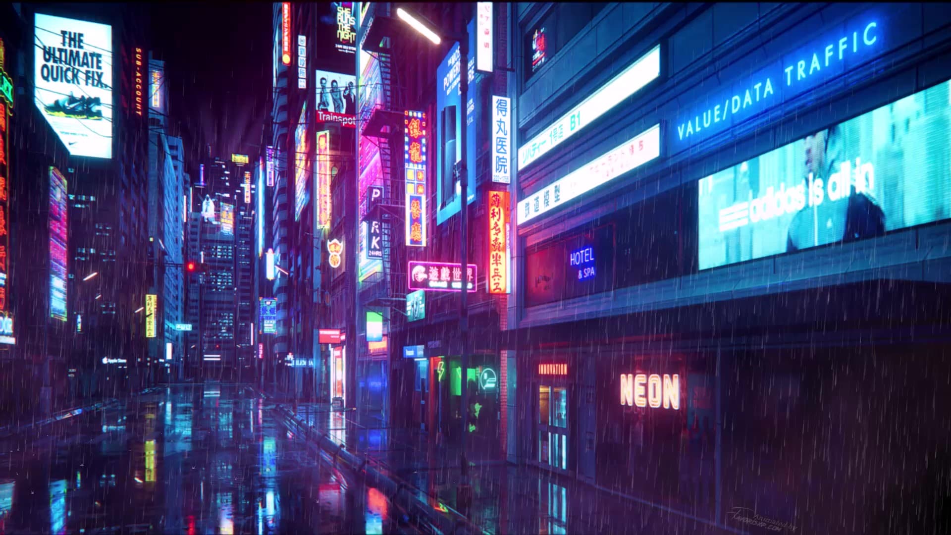 Neon Light City Live Wallpaper | by Favorisxp on DeviantArt