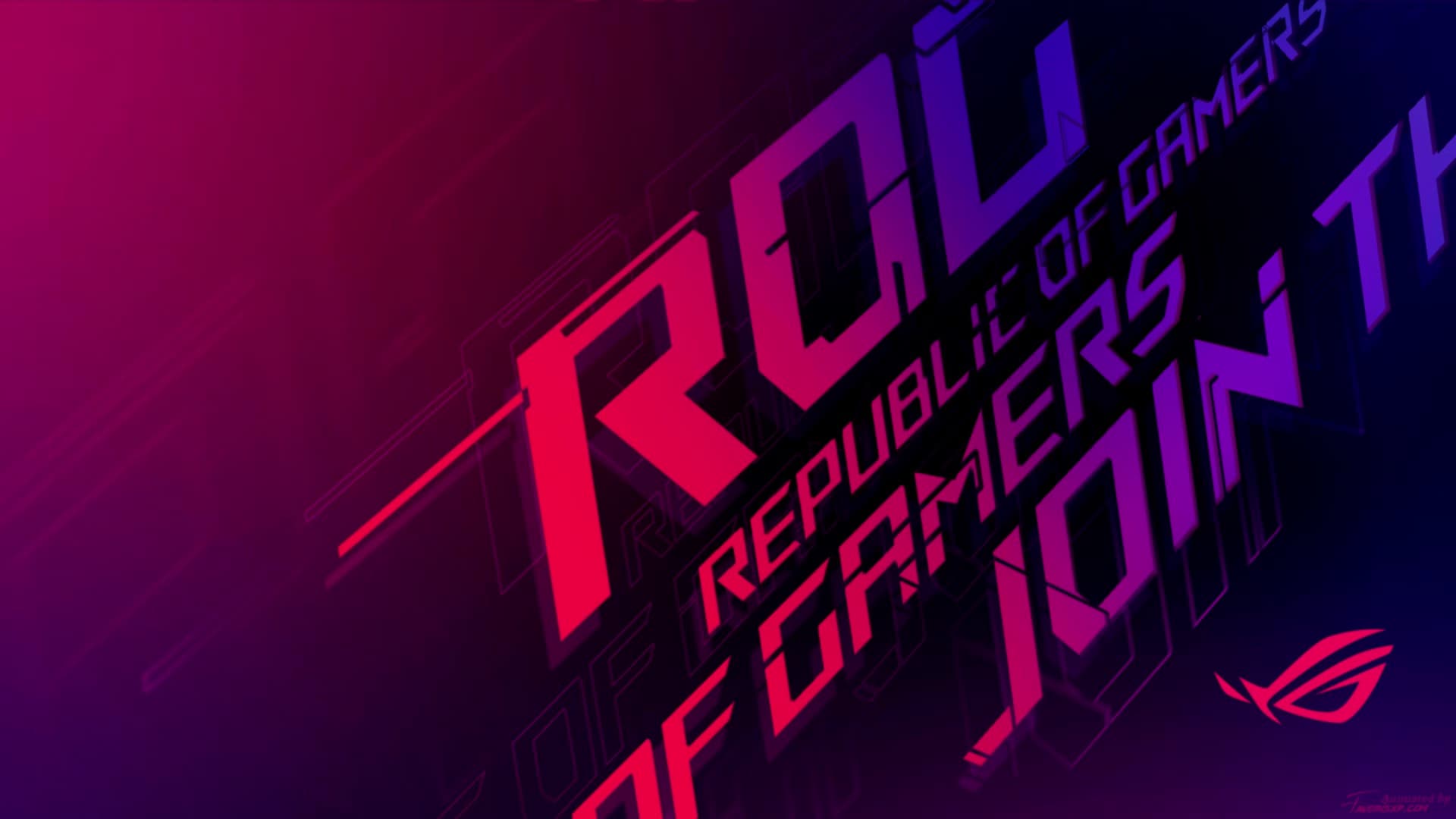 Republic of Gamers Wallpaper 4K, ASUS ROG, Neon background