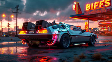 DeLorean Back to the Future car live wallpaper