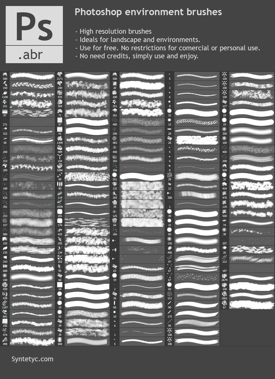 Photoshop environment brushes