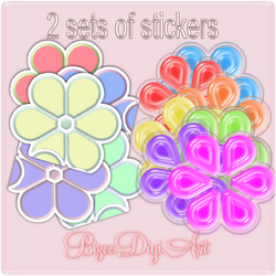 Flower stickers