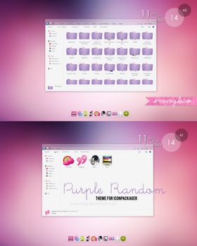 Purple Random theme for iconpackager