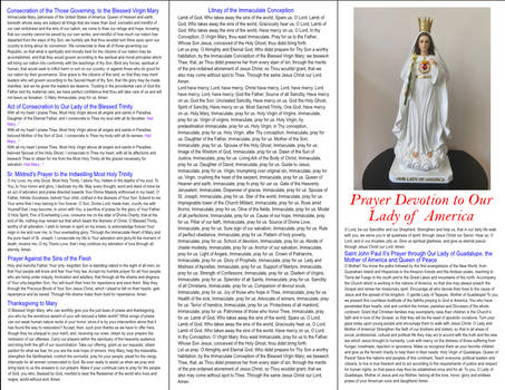 Prayer Devotion to Our Lady of America
