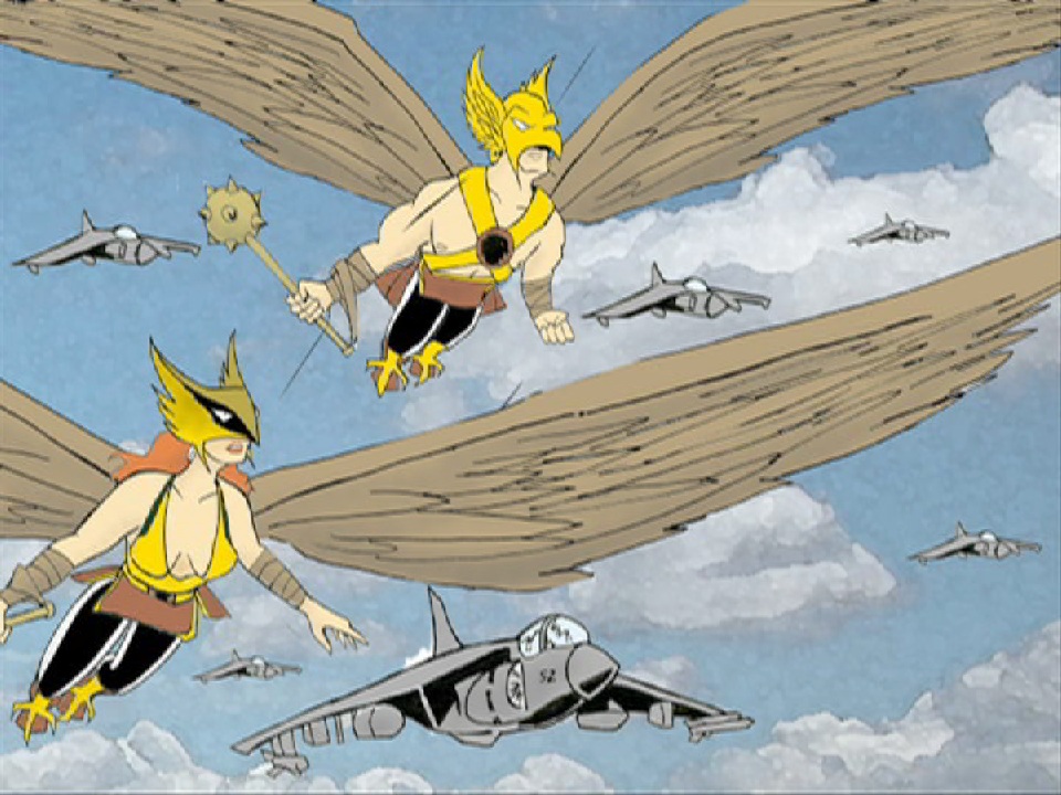 Hawkman and Hawkgirl Harrier Strike (Animation)