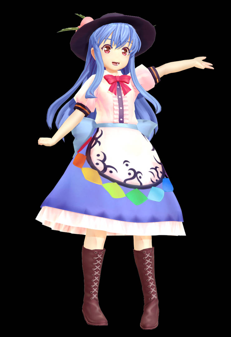 Mmd Touhou Montecore Styled Tenshi Hinanawi Dl By