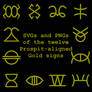 Extended Zodiac Vectors - Prospitian Gold signs