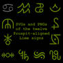 Extended Zodiac Vectors - Prospitian Lime signs