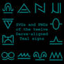 Extended Zodiac Vectors - Dersite Teal signs