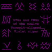 Extended Zodiac Vectors - Prospitian Violet signs