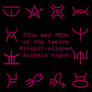 Extended Zodiac Vectors - Prospitian Fuchsia signs