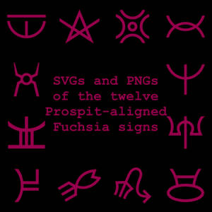 Extended Zodiac Vectors - Prospitian Fuchsia signs