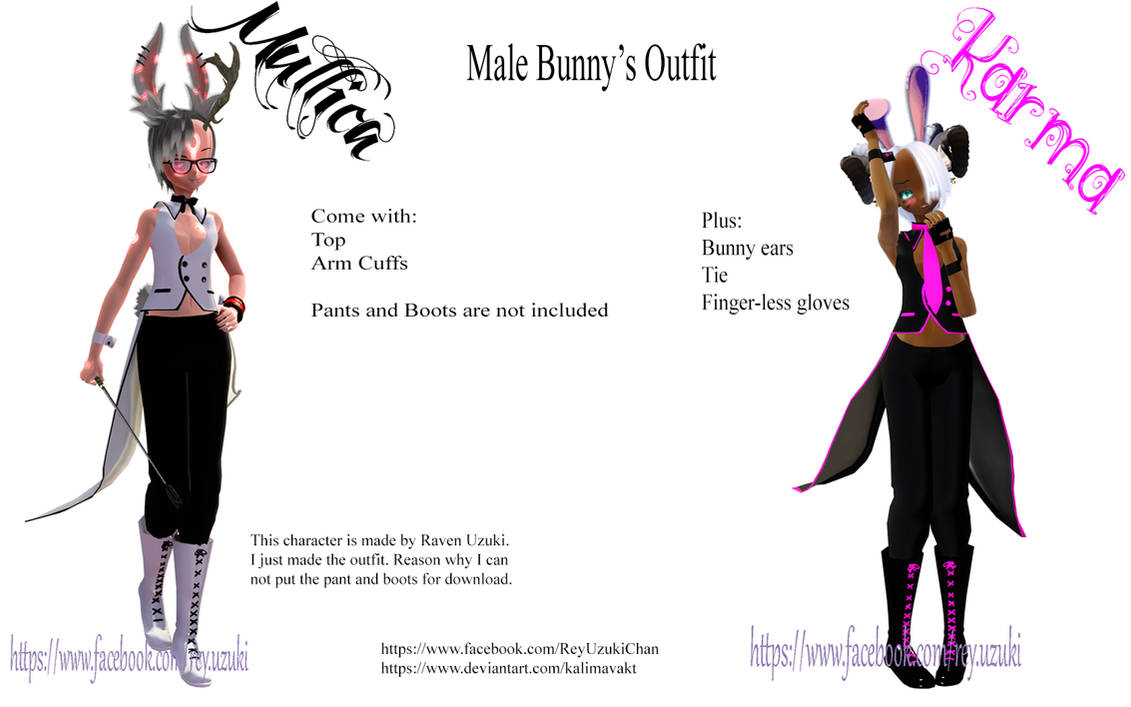 MMD Male Bunny Outfit by KalimaVakt on DeviantArt