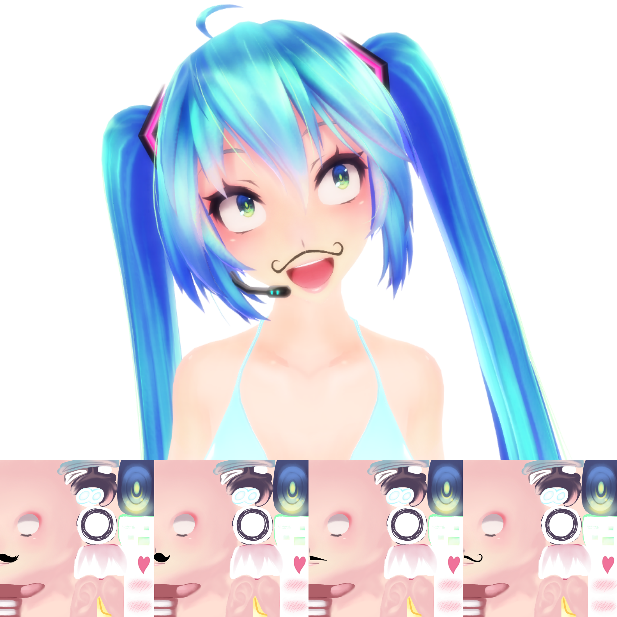 TDA Mustaches Face Texture 4+ by UtauRueCross