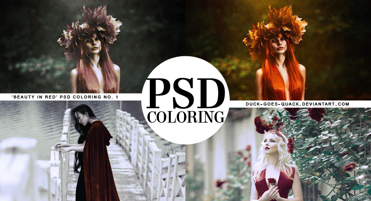 #1 PSD COLORING - BEAUTY IN RED