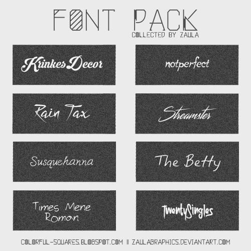 04 font pack collected by Zaula