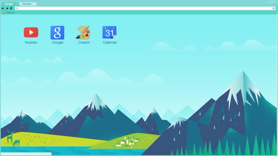 Chrome theme material mountains by Ky4eryaviiPon4o on DeviantArt