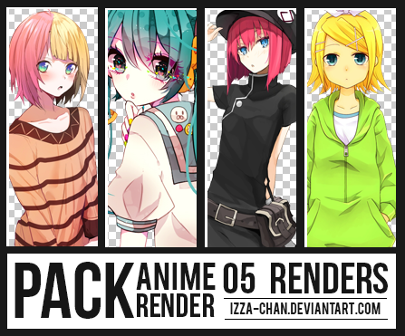 || PACK #009 || 05 Renders Anime ||