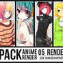 || PACK #009 || 05 Renders Anime ||