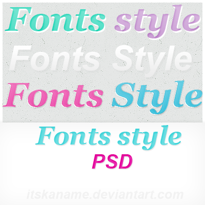 Fonts style PSD