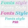 Fonts style PSD
