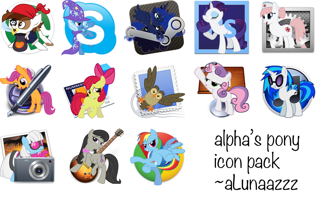 alpha's pony icon pack