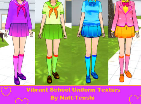 Yandere Sim Vibrant Uniform Texturs