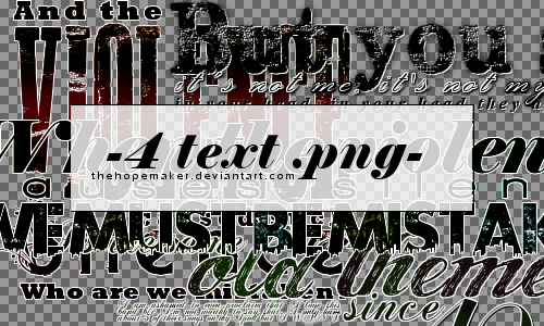 Zombie-inspired text PNG files