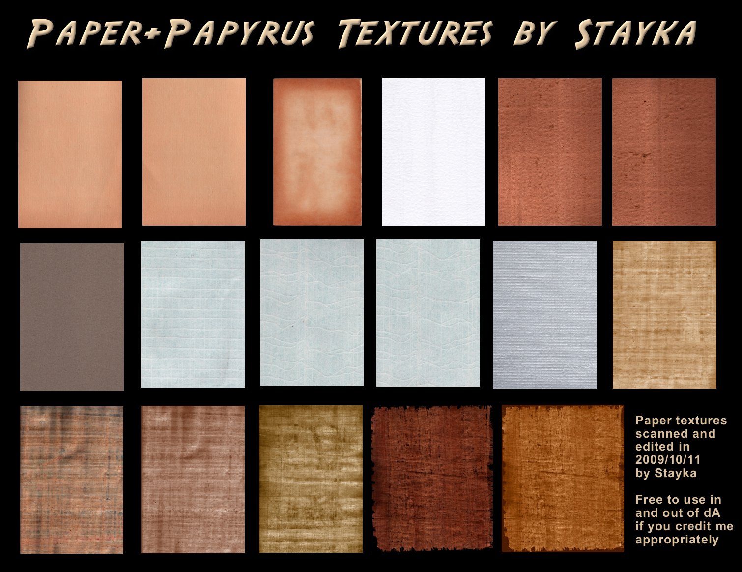 Paper+Papyrus Textures Stock