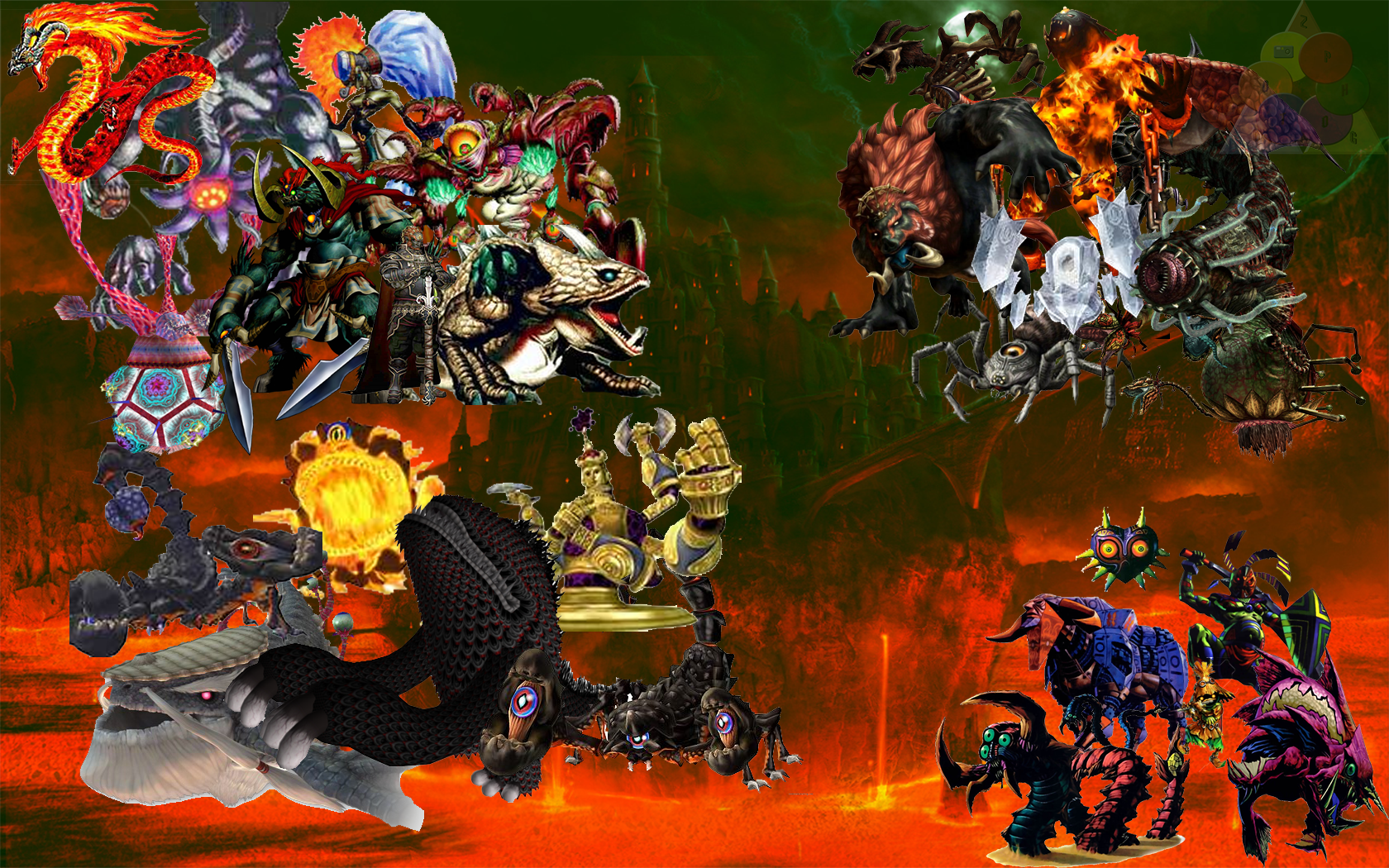 Legend of Zelda bosses collage