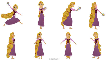[3D Model] TTS Rapunzel Rigged Model Download