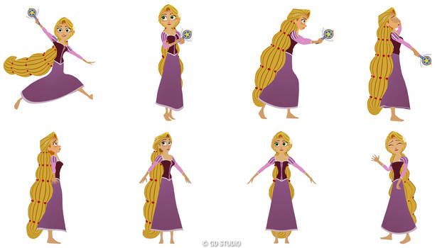 [3D Model] TTS Rapunzel Rigged Model Download
