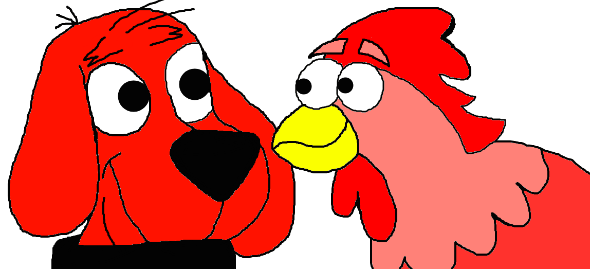 The Big Red Dog And Chicken by FurryJori on DeviantArt