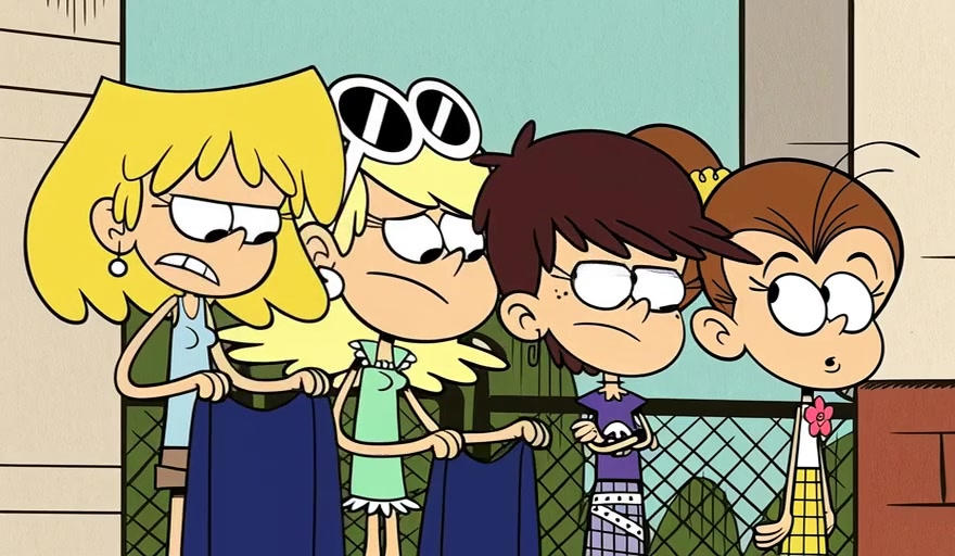 Lori Leni Luna and Luan blindfold themselves by HeroMan655 on DeviantArt