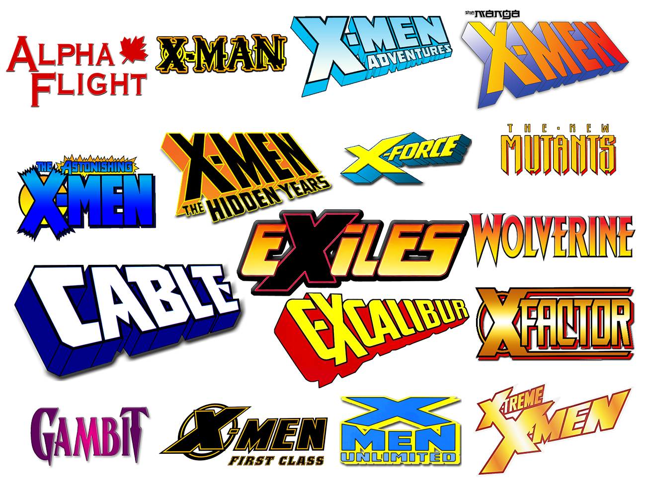 X-Men Comic Logo Icons Vol 1