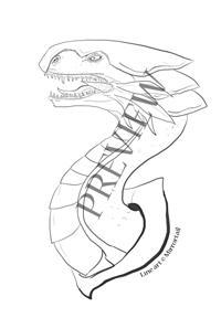 Blue Eyes White Dragon Portrait-colour page pdf