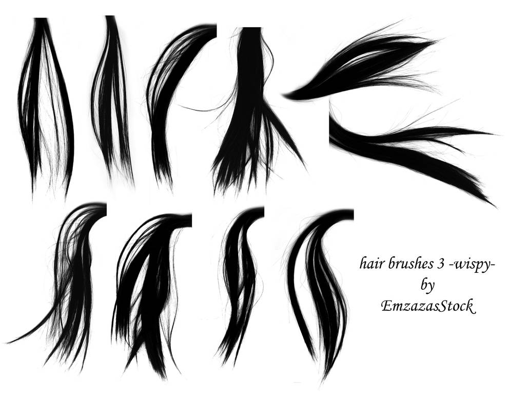 hair brushes 2 -wispy- by EmzazasStock on DeviantArt