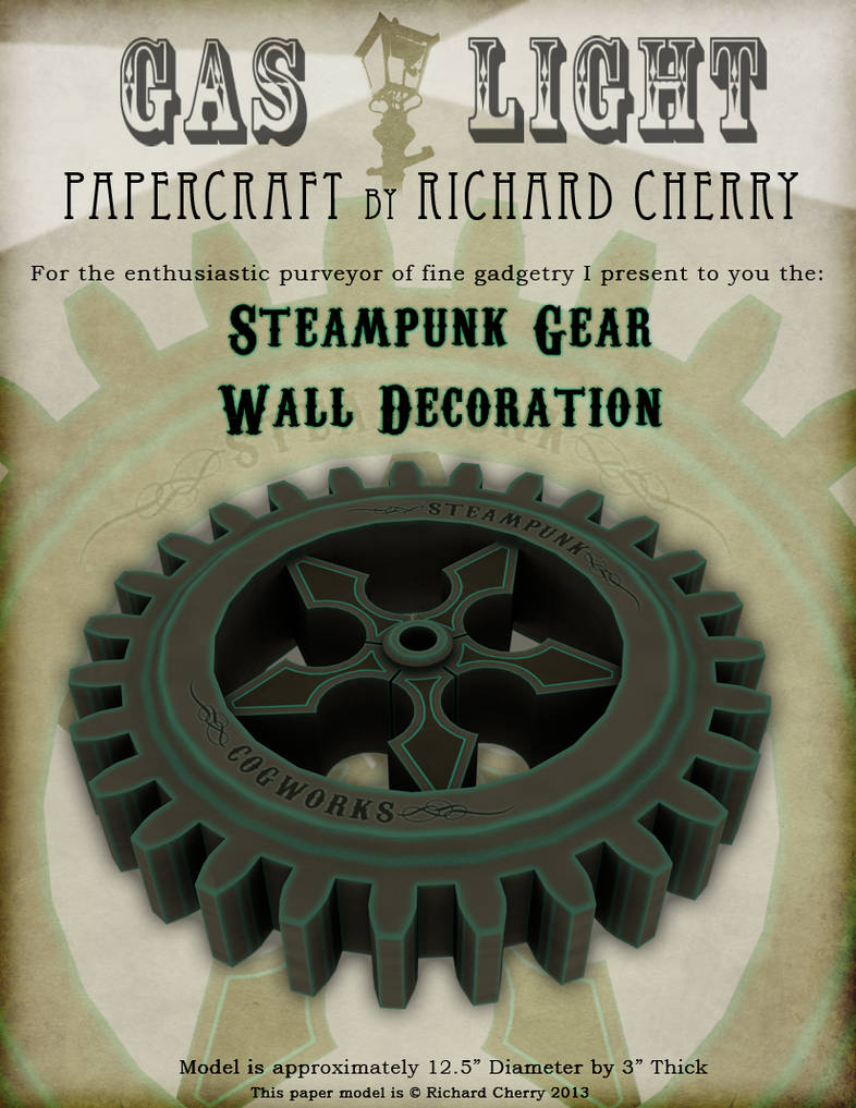 Steampunk Wall Gear Paper Model