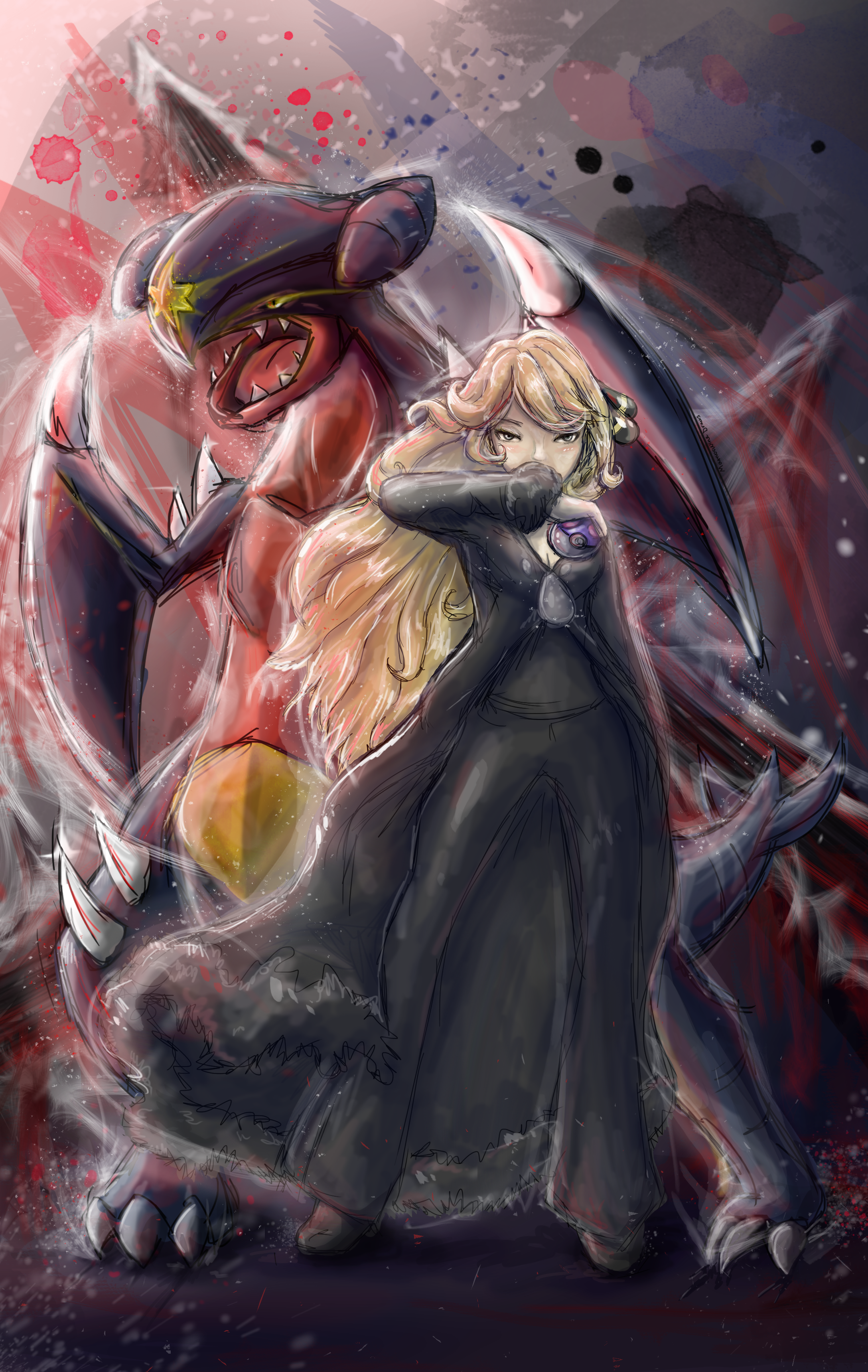 Cynthia and Garchomp