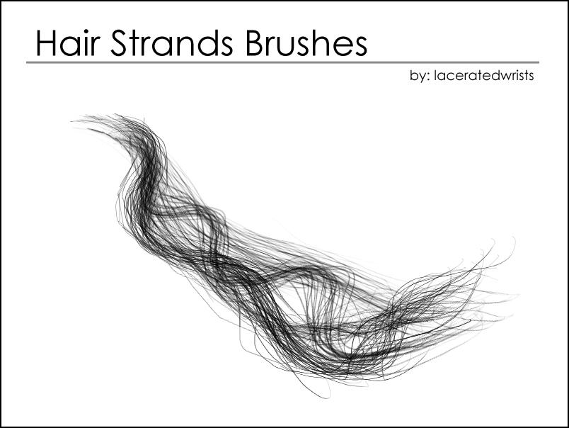 Hair Strands Brushes By Laceratedwristsstock On Deviantart