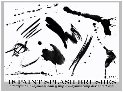 18 paint splash brushes