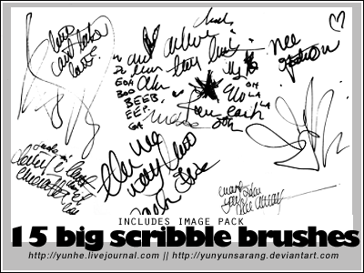 15 big scribble brushes