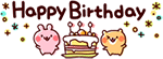 Misc Emoji (Happy Birthday Bunny n Bear) [PMotes] by Jerikuto