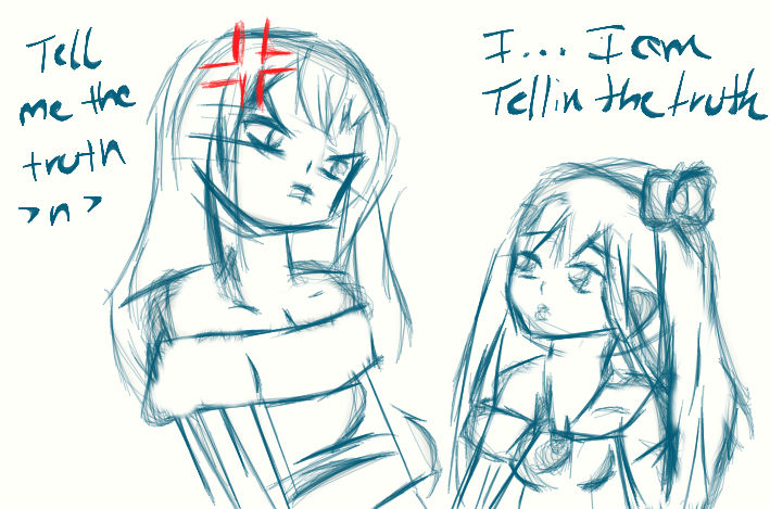 Rena and Mel : Sketch by Sakurarmarie on DeviantArt