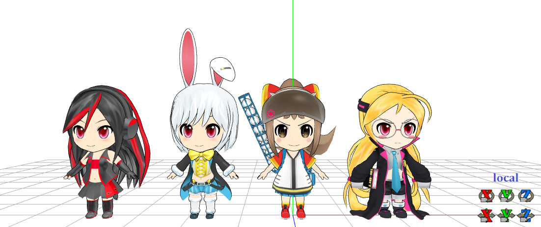 Sega Hard Girls Chibi Models Download by JaydenTivon on DeviantArt