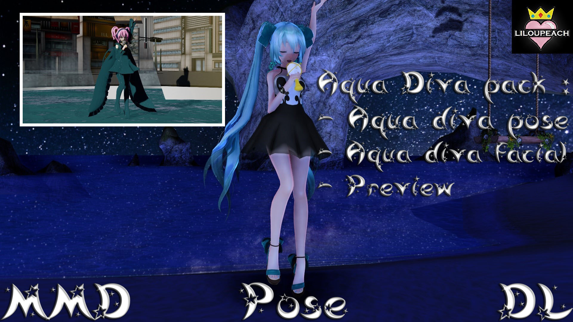 MMD Aqua Diva Pose DL by liloupeach on DeviantArt